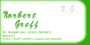 norbert greff business card